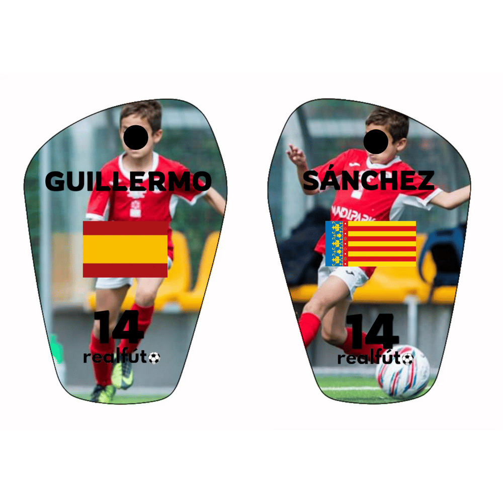 Espinilleras  fútbol personalizadas