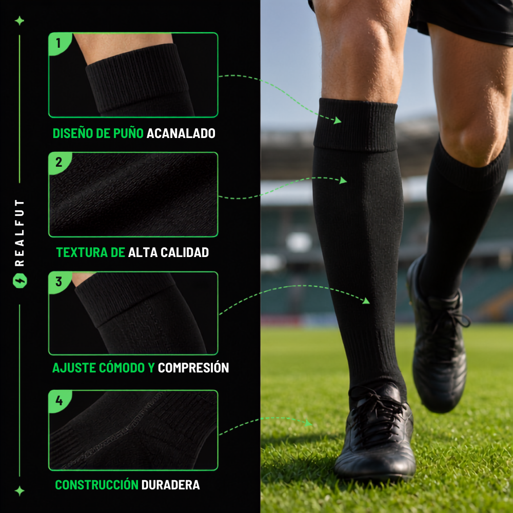 Medias precortadas de fútbol (medias cortadas listas para usar)